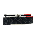 Chanel Colorblock Quilted Lambskin Medium Double Flap Bag 2013