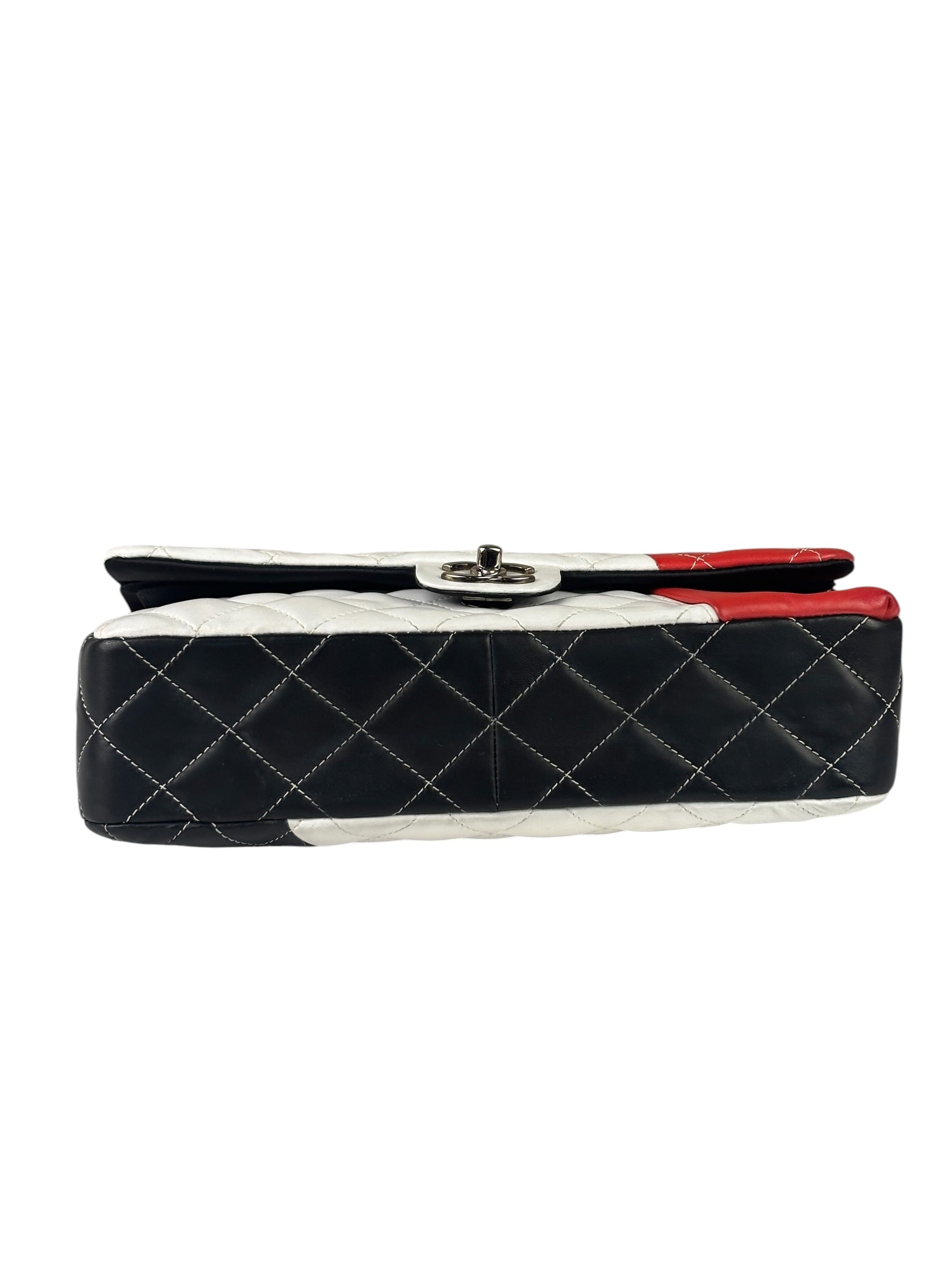 Chanel Colorblock Quilted Lambskin Medium Double Flap Bag 2013