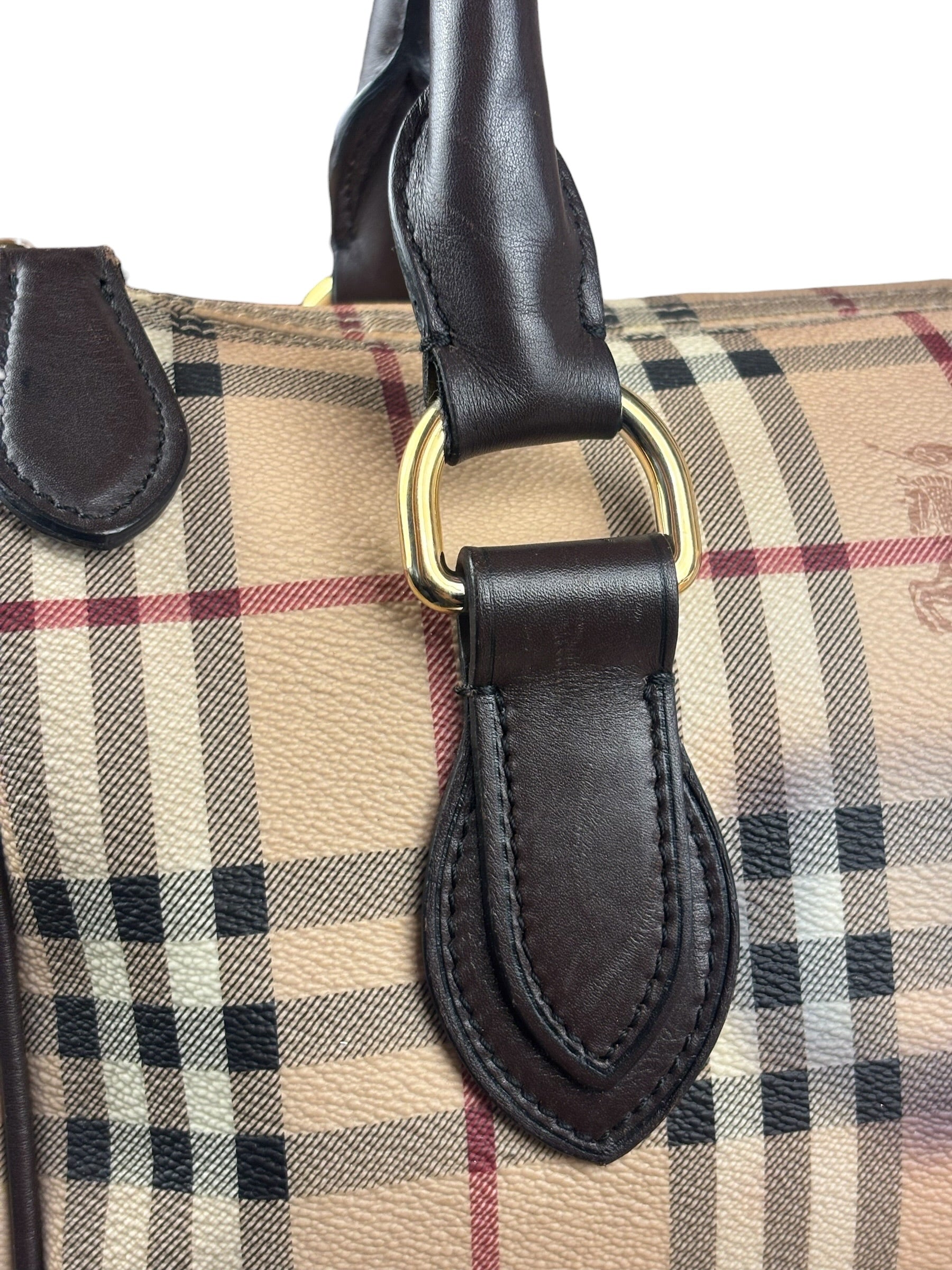 Burberry Vintage House Check Haymarkett Chester Bowling Handbag