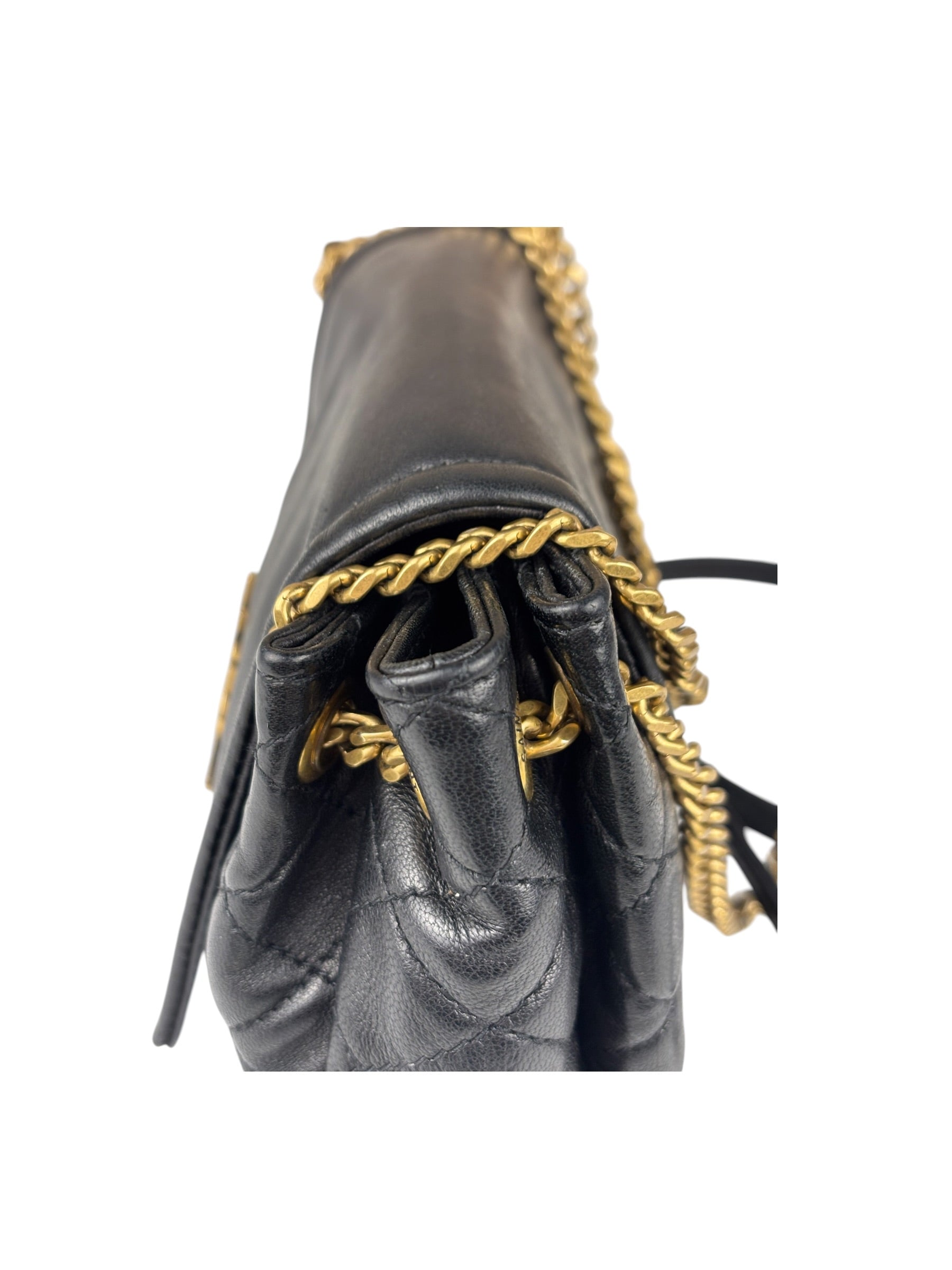 Saint Laurent Black Nolita Matelasse Leather Shoulder Bag