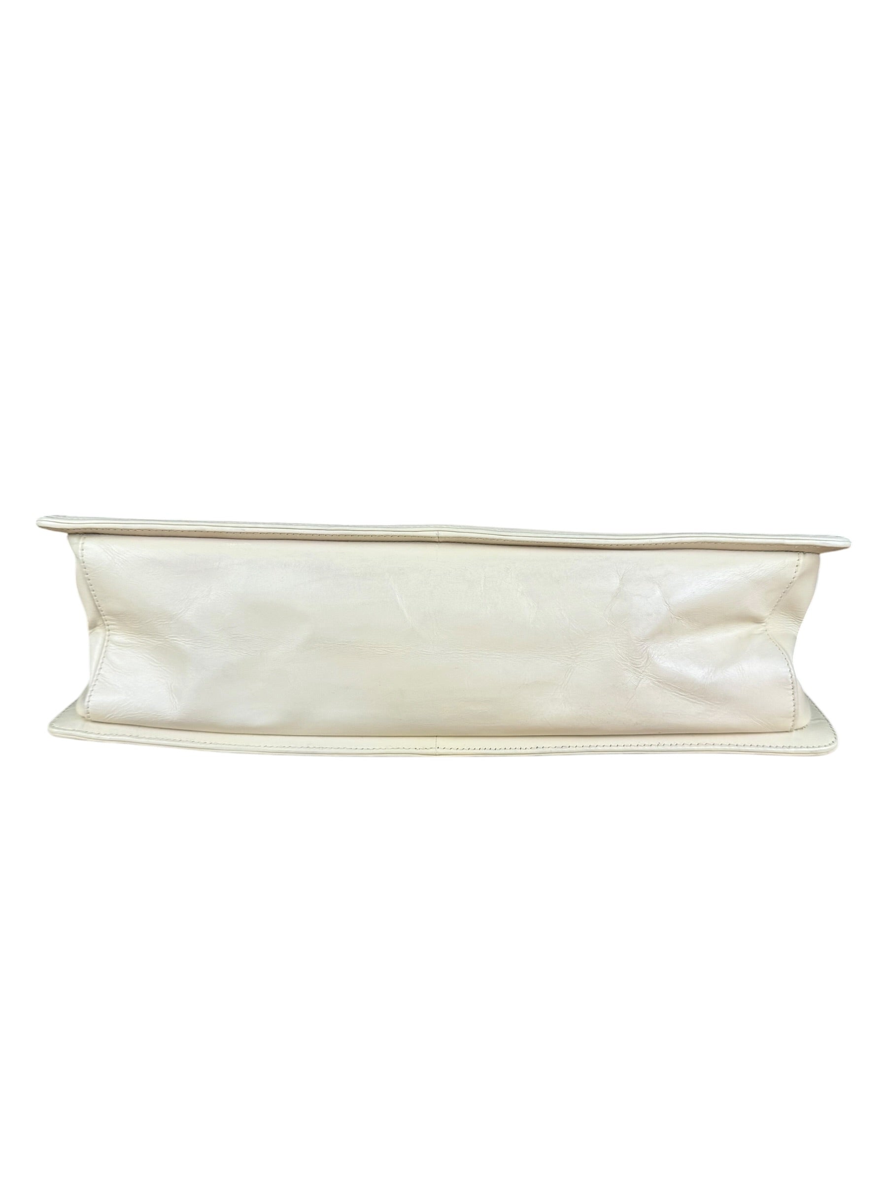 Chanel Ivory Leather Large Jetsetter Boy 2Way Handbag 2011