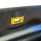Hermes Kelly 32 Black Box Leather 1991
