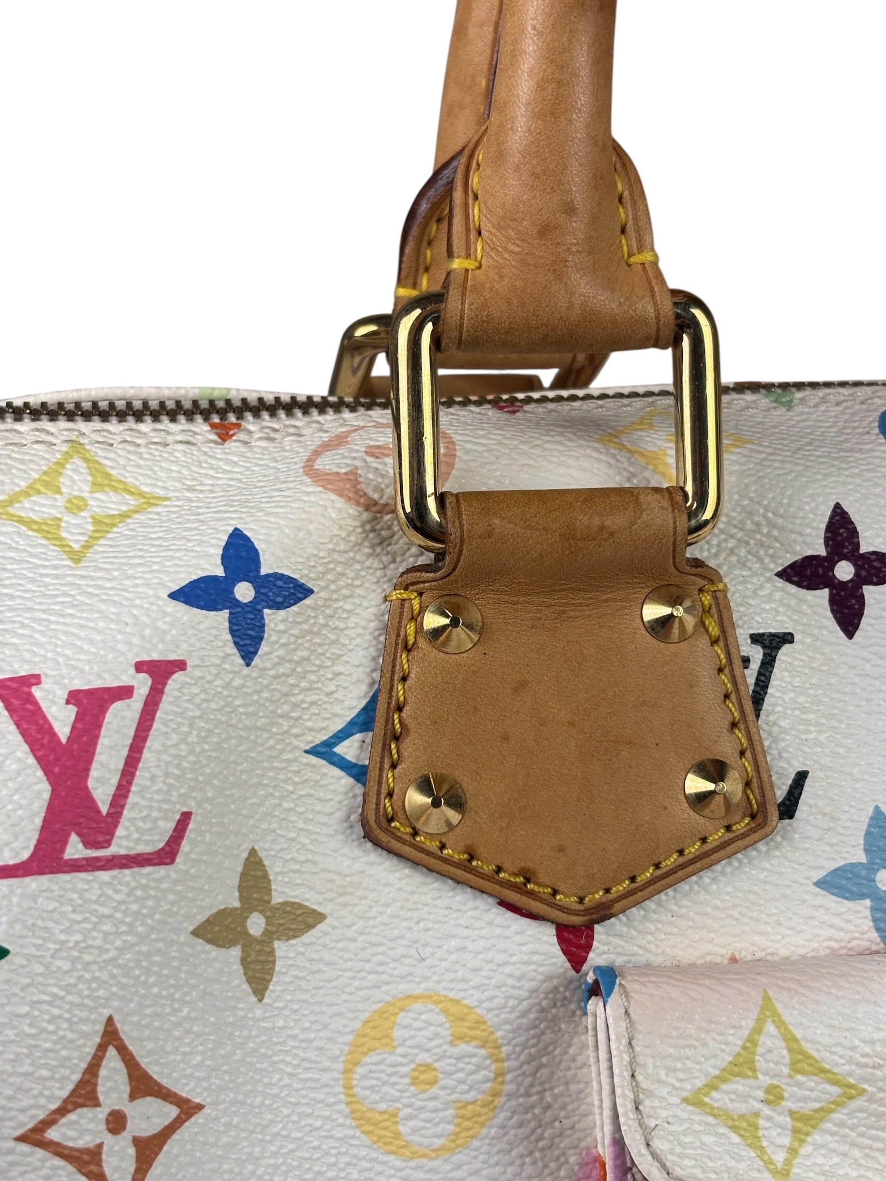 Louis Vuitton x Takashi Murakami White Monogram Speedy 30
