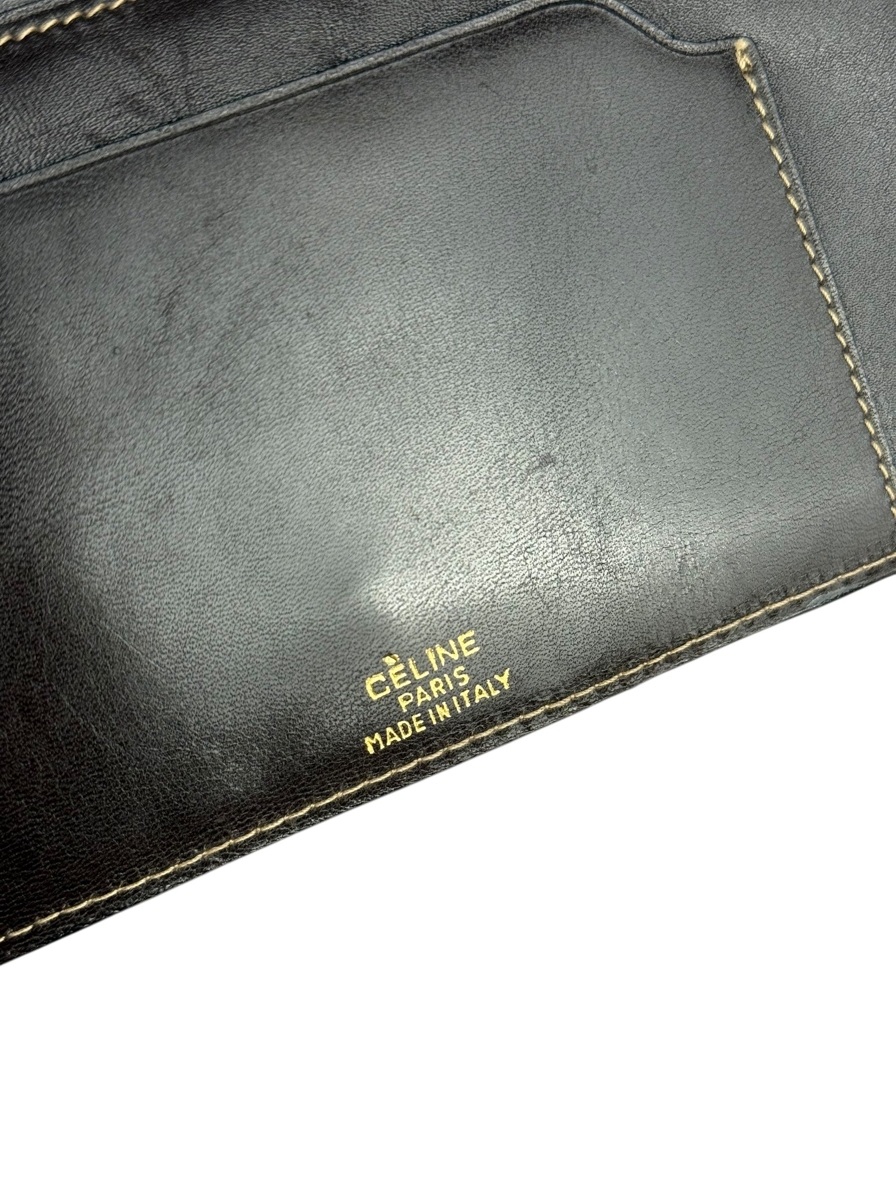 Celine Vintage Macadam Long Wallet Brown
