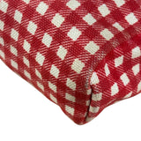 Prada Red Gingham Check Canvas Makeup Bag
