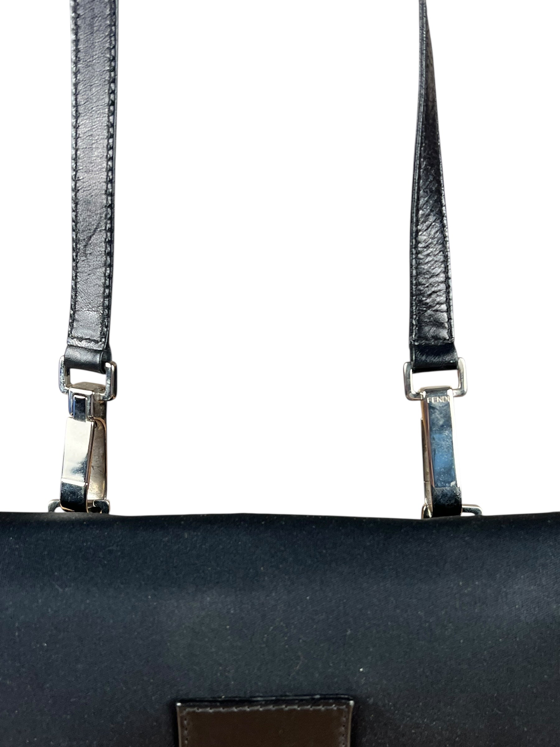 Fendi Nylon FF Baguette Shoulder Bag