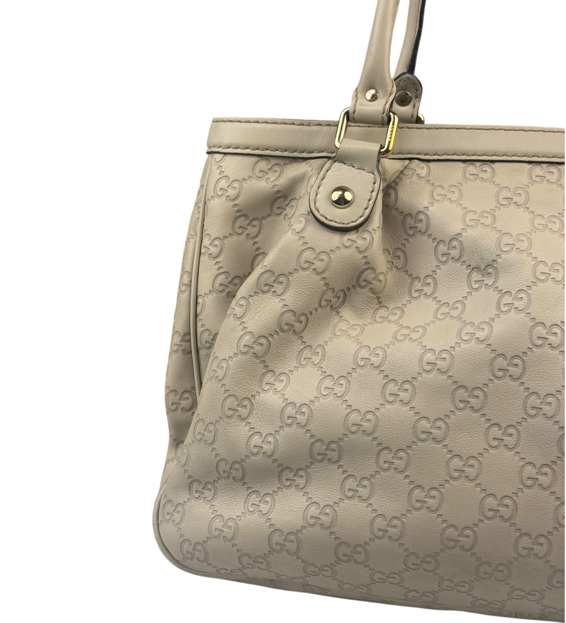 Gucci Beige Guccissima Medium Sukey Shoulder Tote