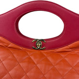 Chanel 31 Pink Leather Quilted Shopping Clutch Shoulder Bag 2018