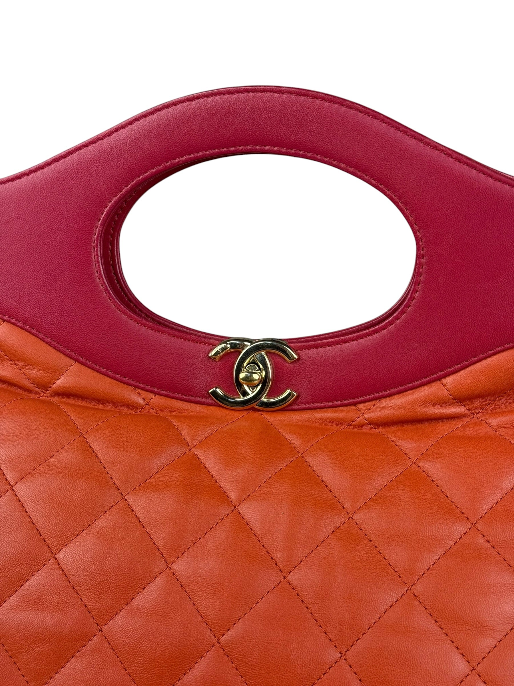 Chanel 31 Pink Leather Quilted Shopping Clutch Shoulder Bag 2018