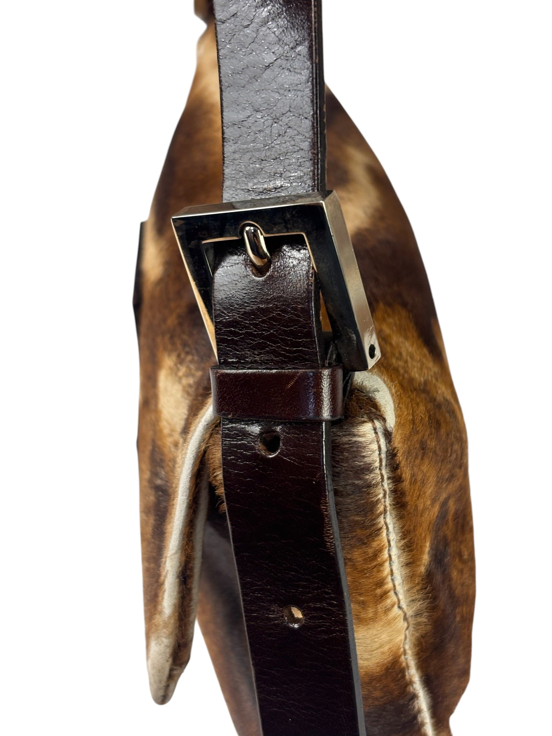Fendi Pony Hair/Leather Trim Baguette