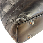 Christian Dior Black Leather Cannage Granville Chain Tote