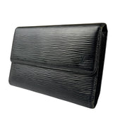 Louis Vuitton Black Epi Leather Long Wallet