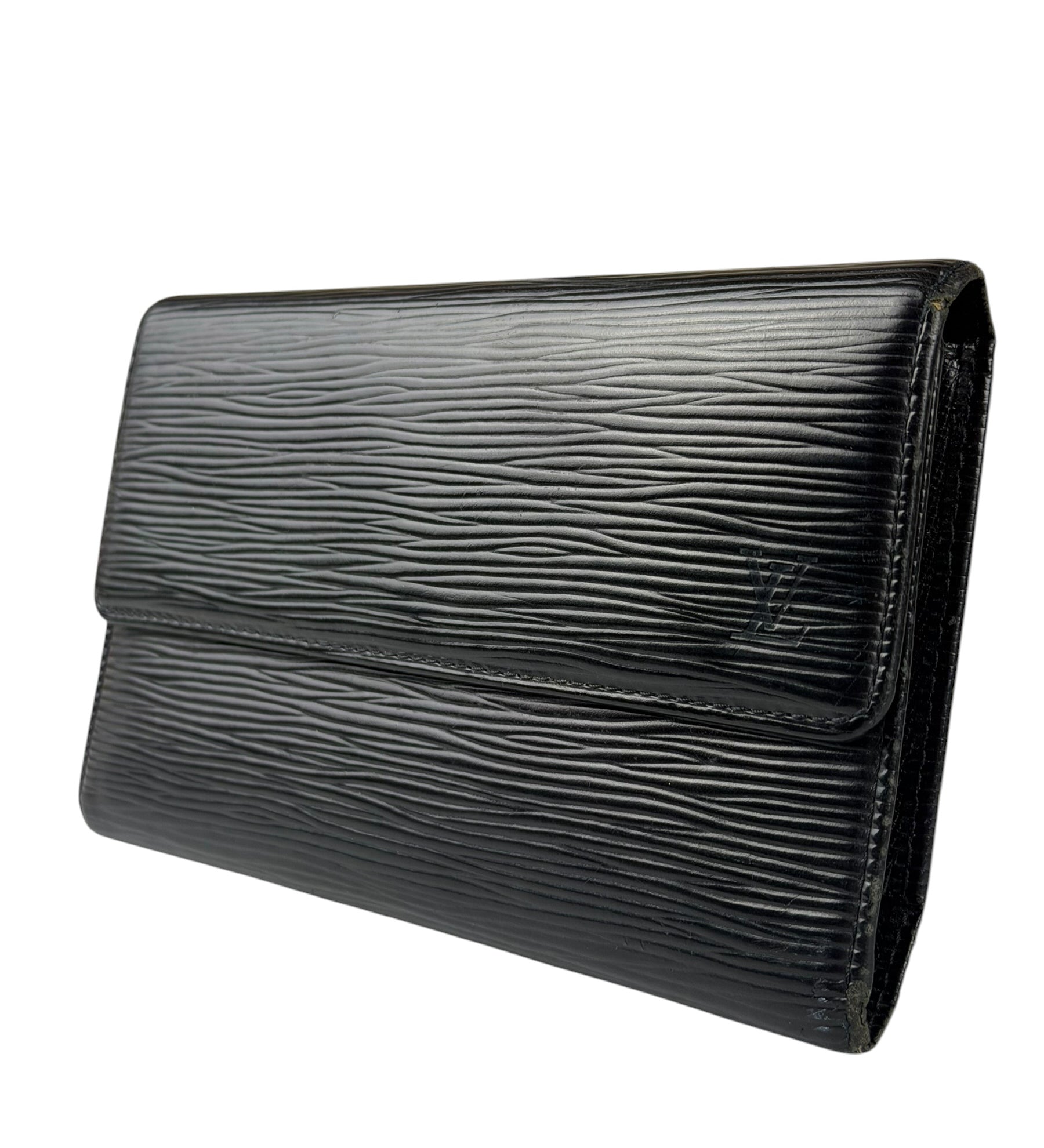 Louis Vuitton Black Epi Leather Long Wallet