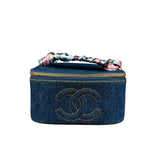 Chanel Denim Vanity Case Handbag 1997
