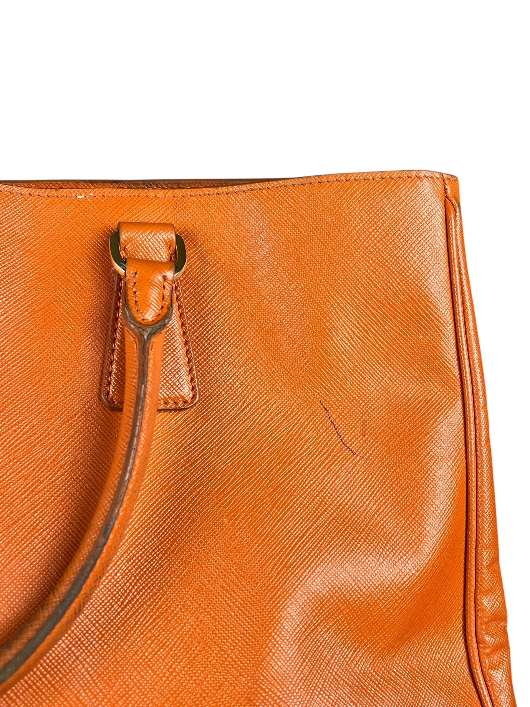 Prada Saffiano Lux Tote Orange