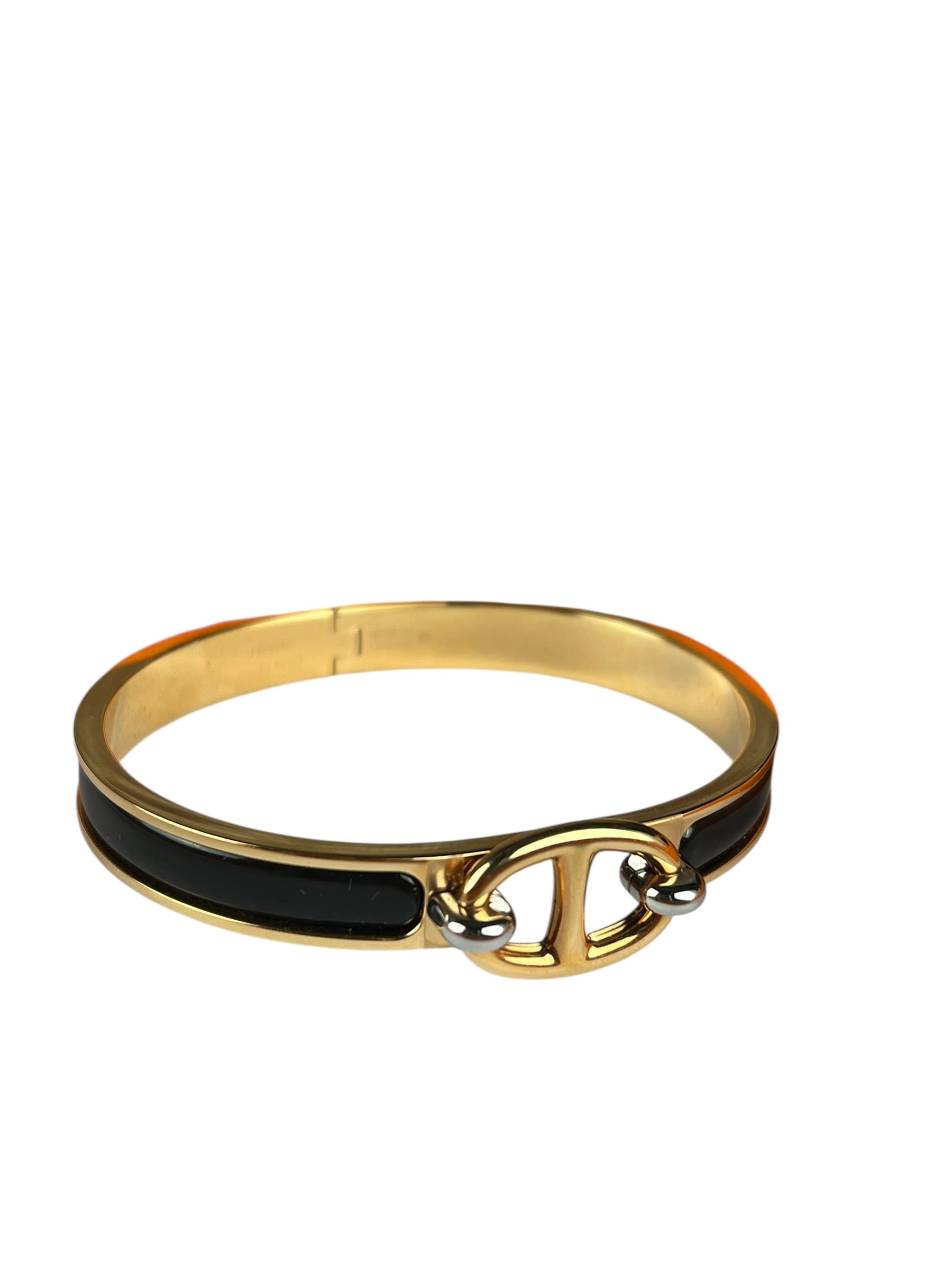 Hermes Enamel Mini Clic Chaine D'Ancre Bangle
