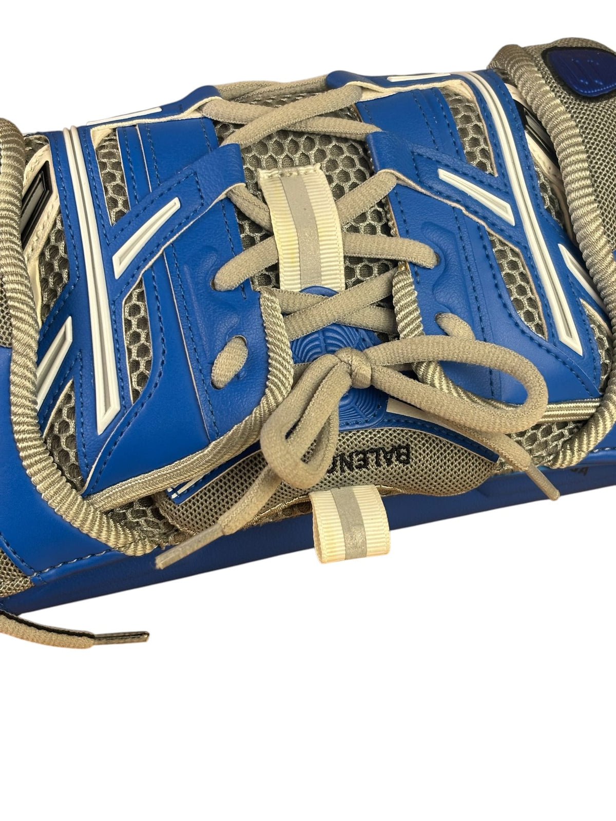 Balenciaga Blue/Grey Leather Trim Sneakerhead Phone Holder