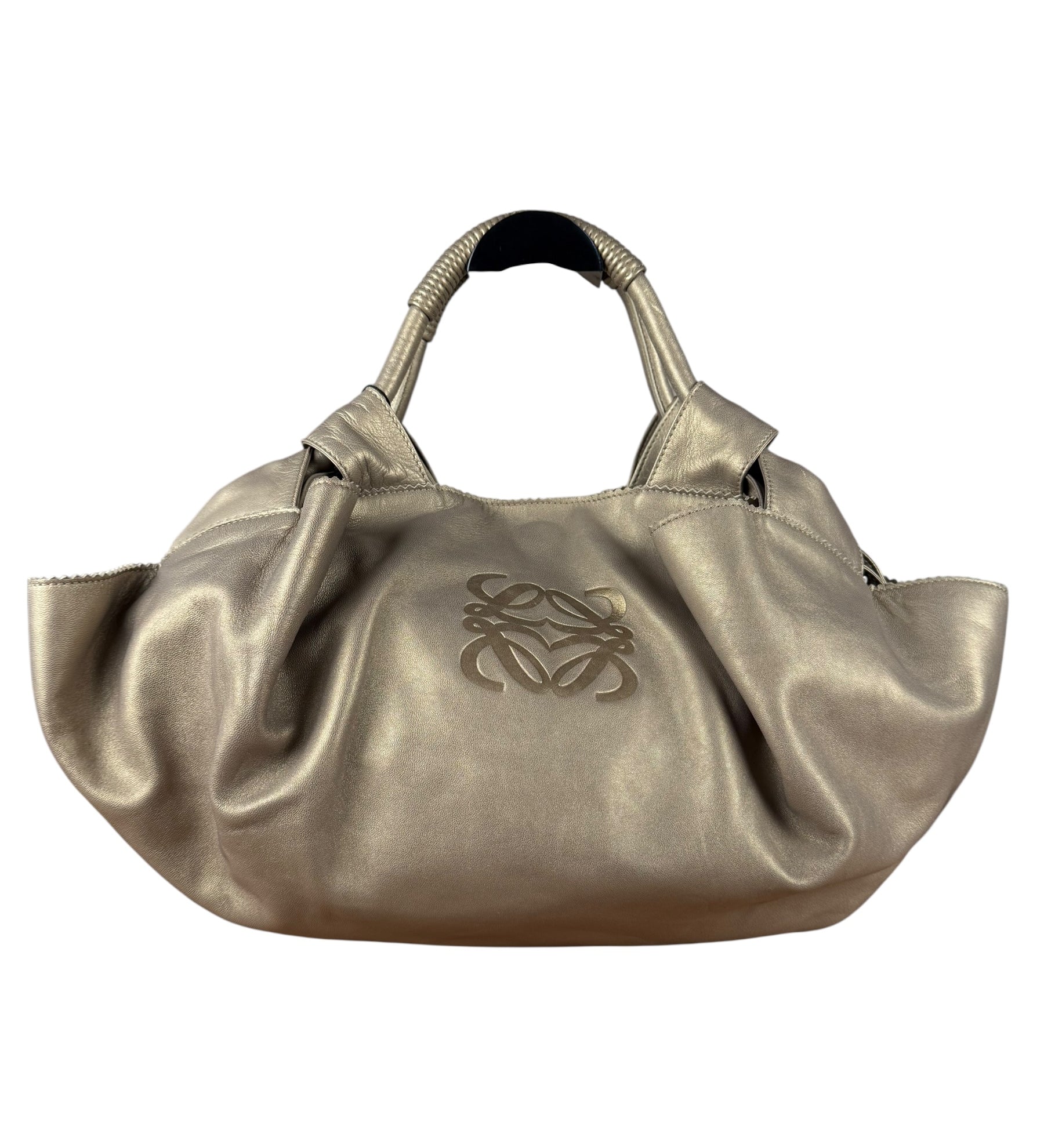 Loewe Metallic Beige Nappa Aire Handbag