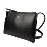 Fendi Roma Black Calf Leather Pochette Crossbody