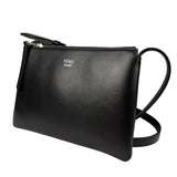 Fendi Roma Black Calf Leather Pochette Crossbody
