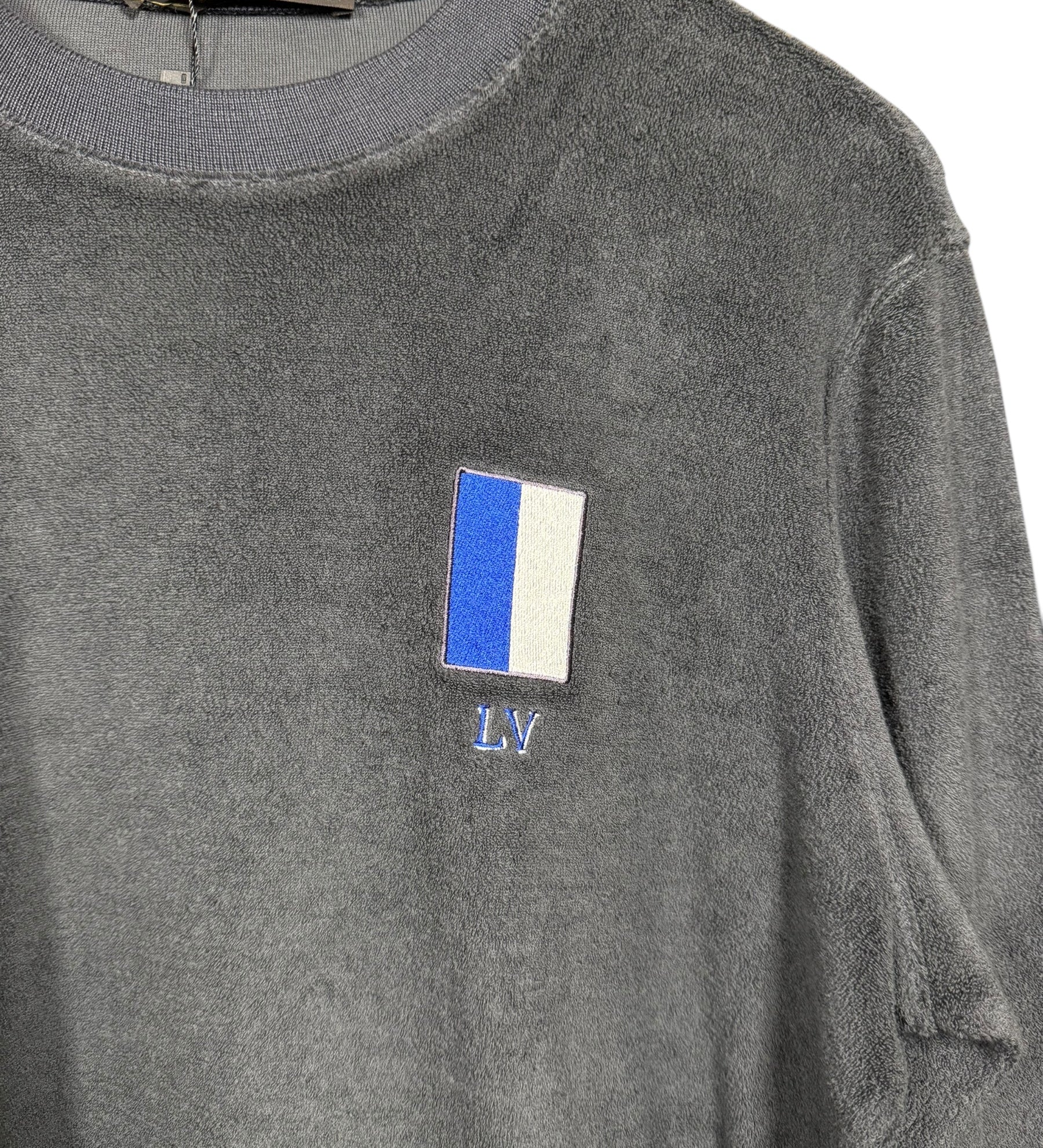 Louis Vuitton Black Terry Cloth Logo Pullover