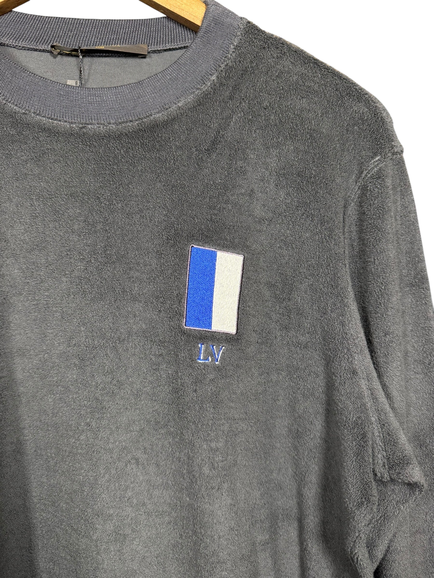 Louis Vuitton Black Terry Cloth Logo Pullover
