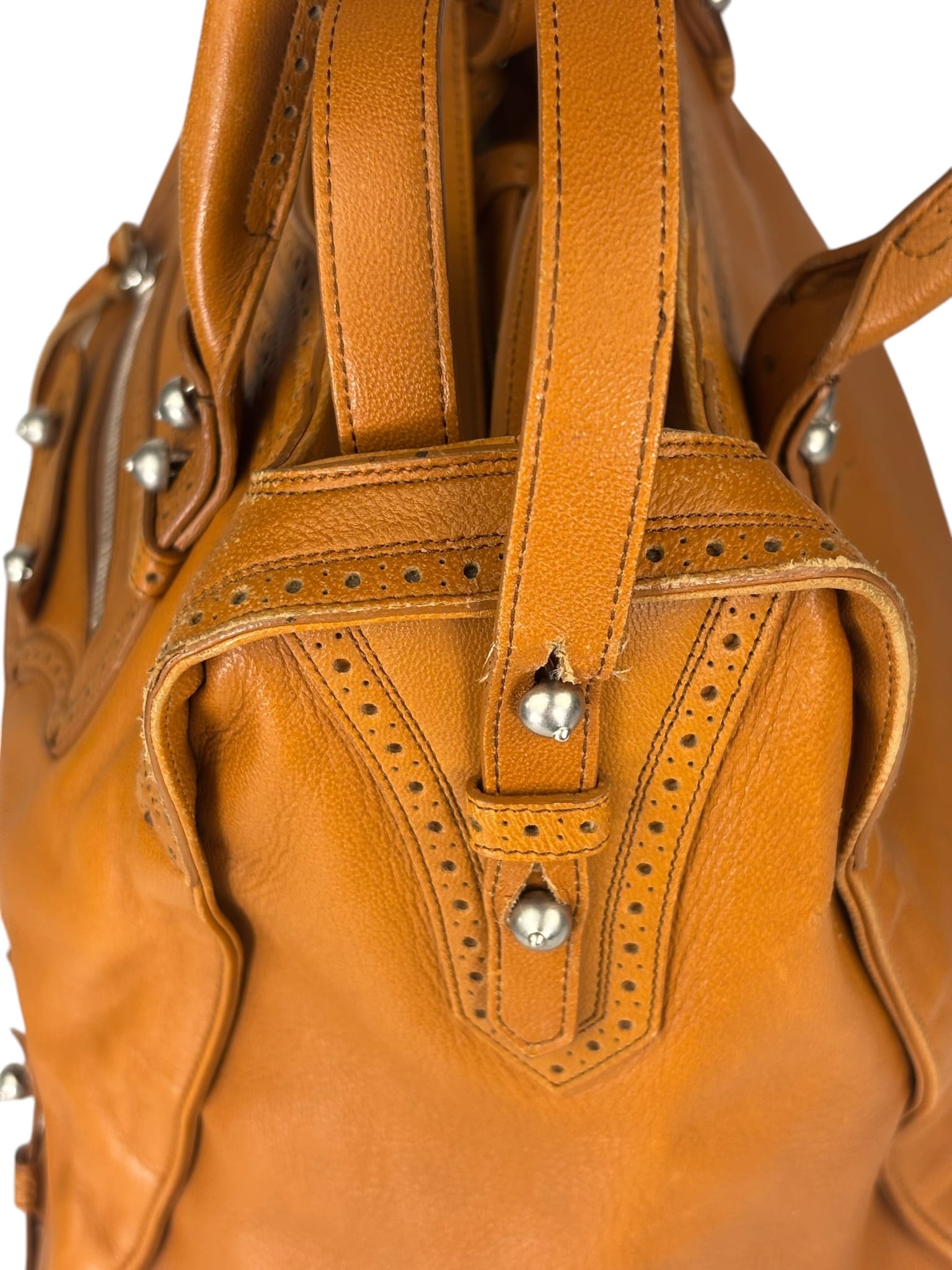 Balenciaga Brown Lambskin Riva Velo Two-Way Bag