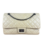 Chanel Aged Ivory Quilted Leather 2.55 Reissue Double Flap Bag 2009