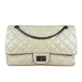 Chanel Aged Ivory Quilted Leather 2.55 Reissue Double Flap Bag 2009