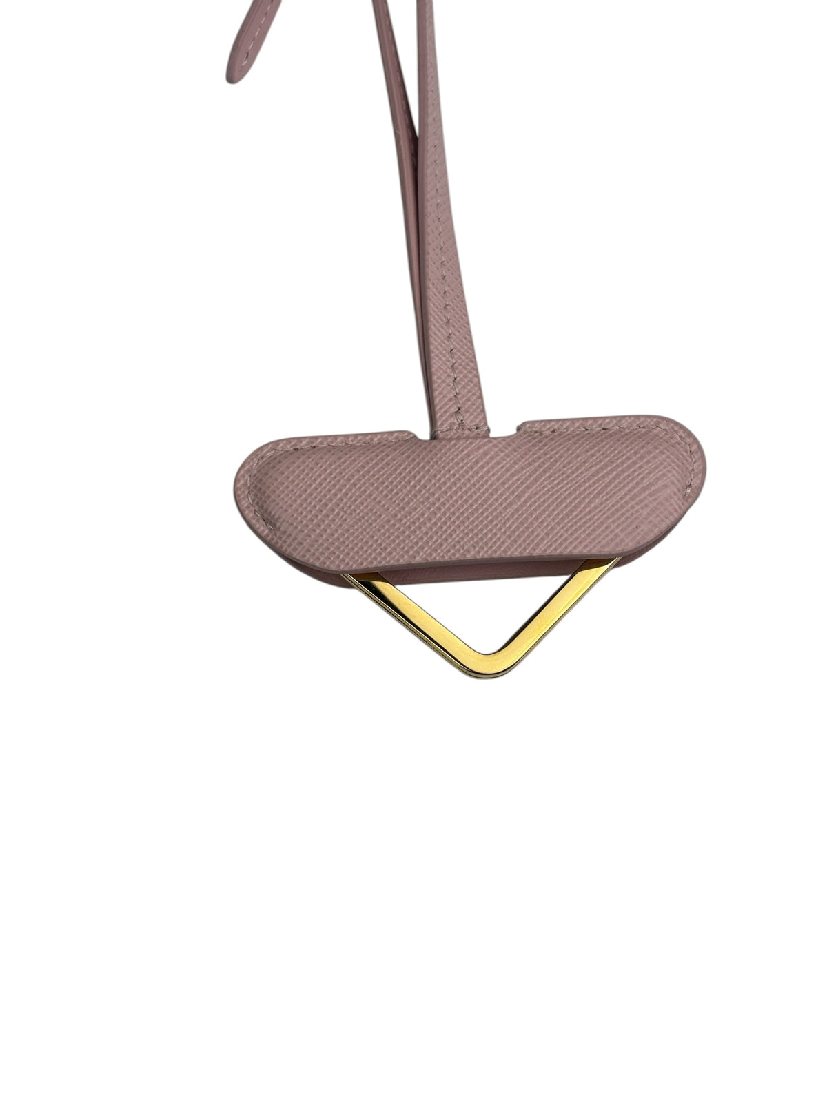 Prada Alabaster Saffiano Leather Key Holder