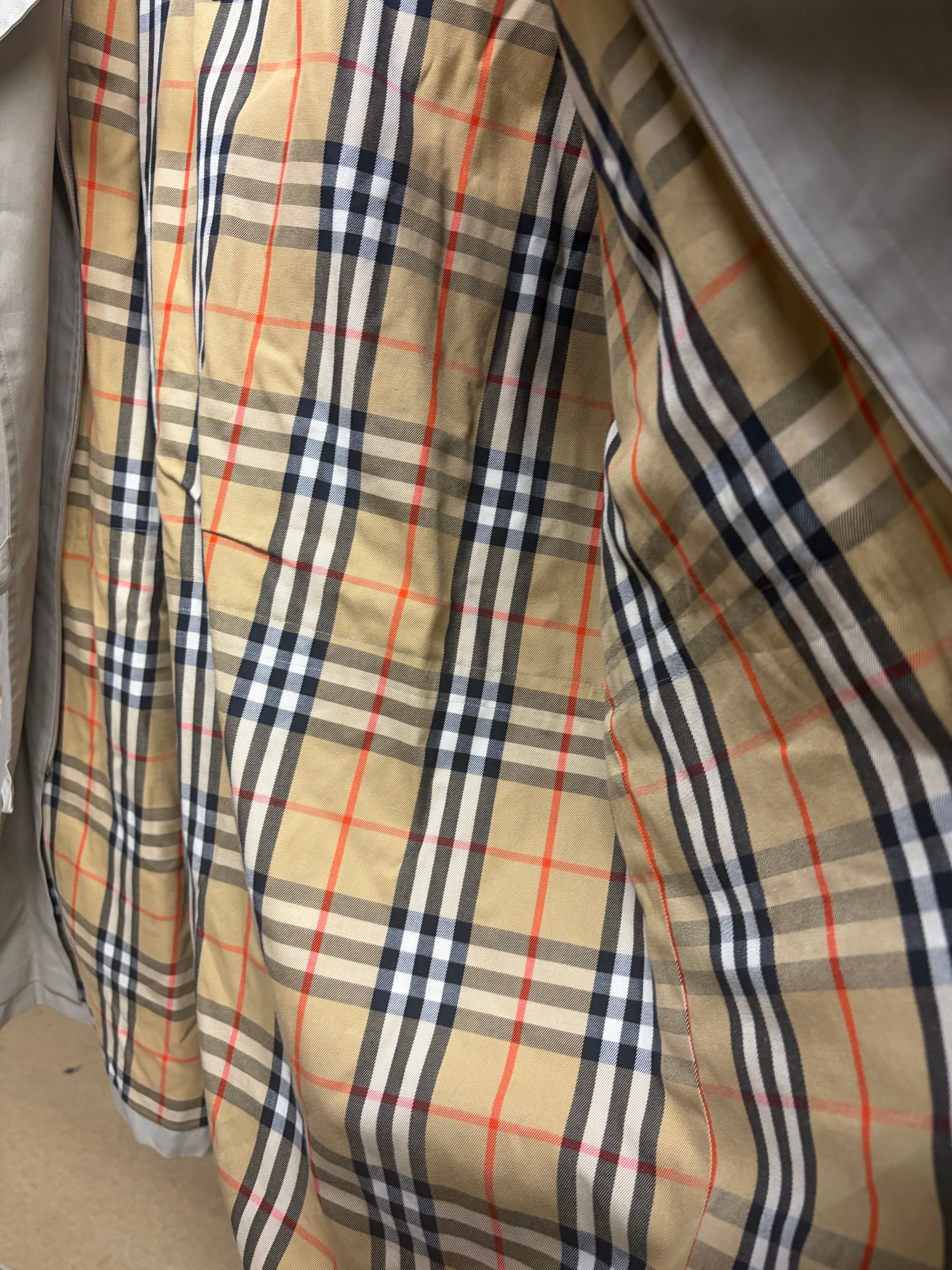 Burberrys Vintage Check-Lined Hooded Trench Coat