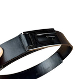 Gucci Black Leather G Buckle Belt