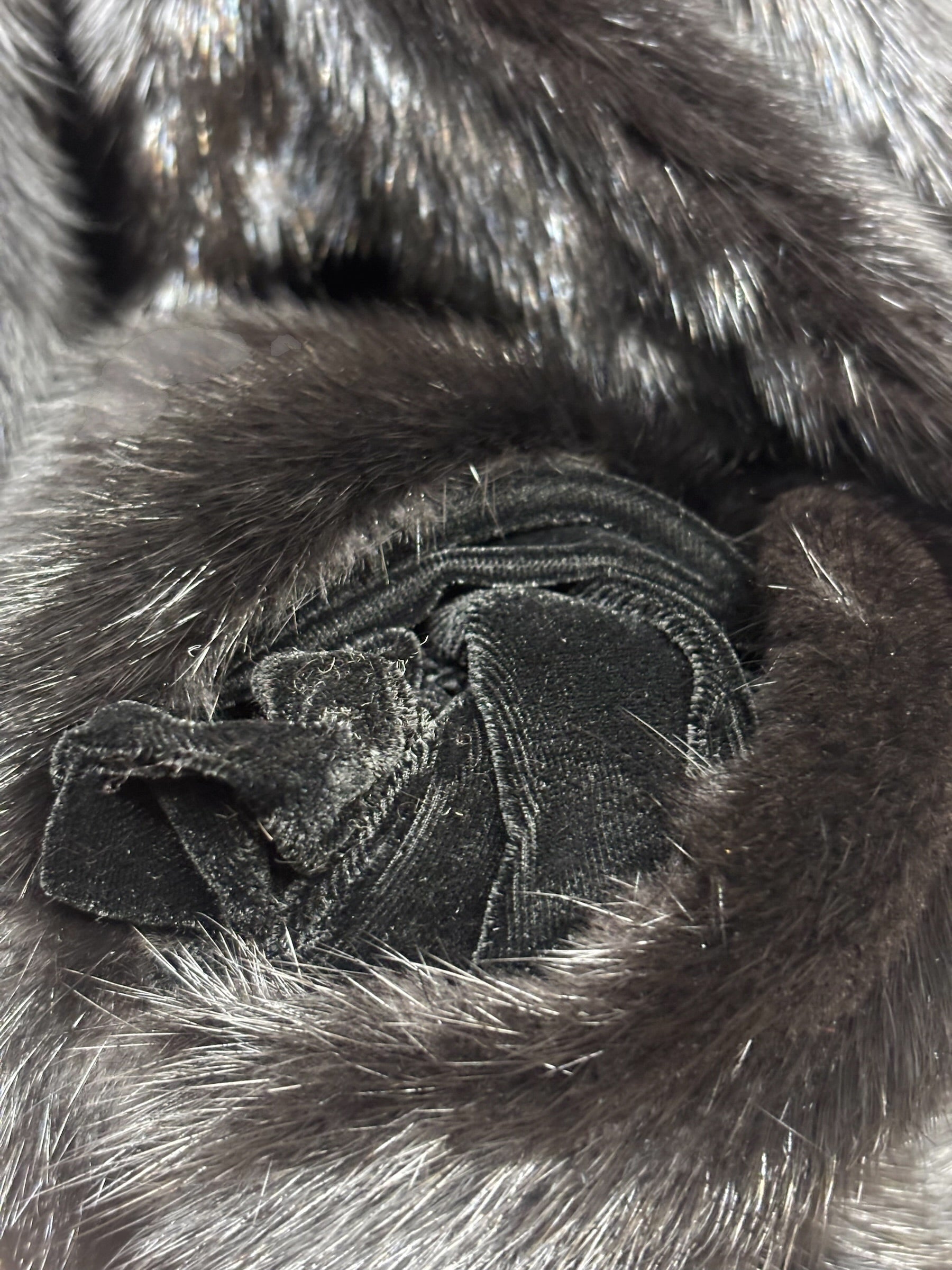 Vintage Black Mink Fur Coat