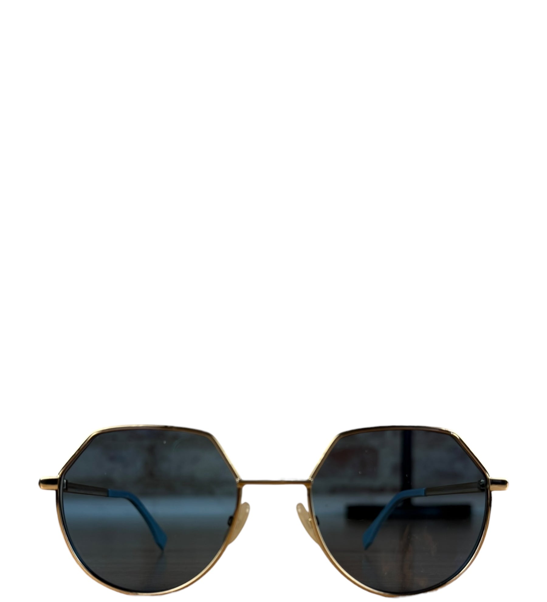 Fendi Blue Gold Frame Sunglasses