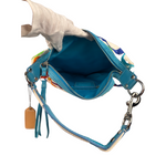 Coach Multicolor Leather Trim Scribble Hobo Bag