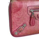 Balenciaga Vintage Pink Le Agneau Long Wallet