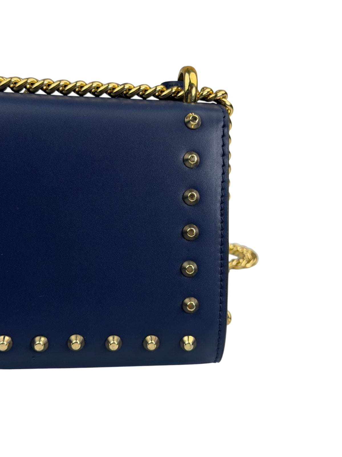 Gucci Navy Leather Small Padlock Shoulder Bag