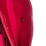 Chanel Classic Double Flap Python Bag Pink 2014