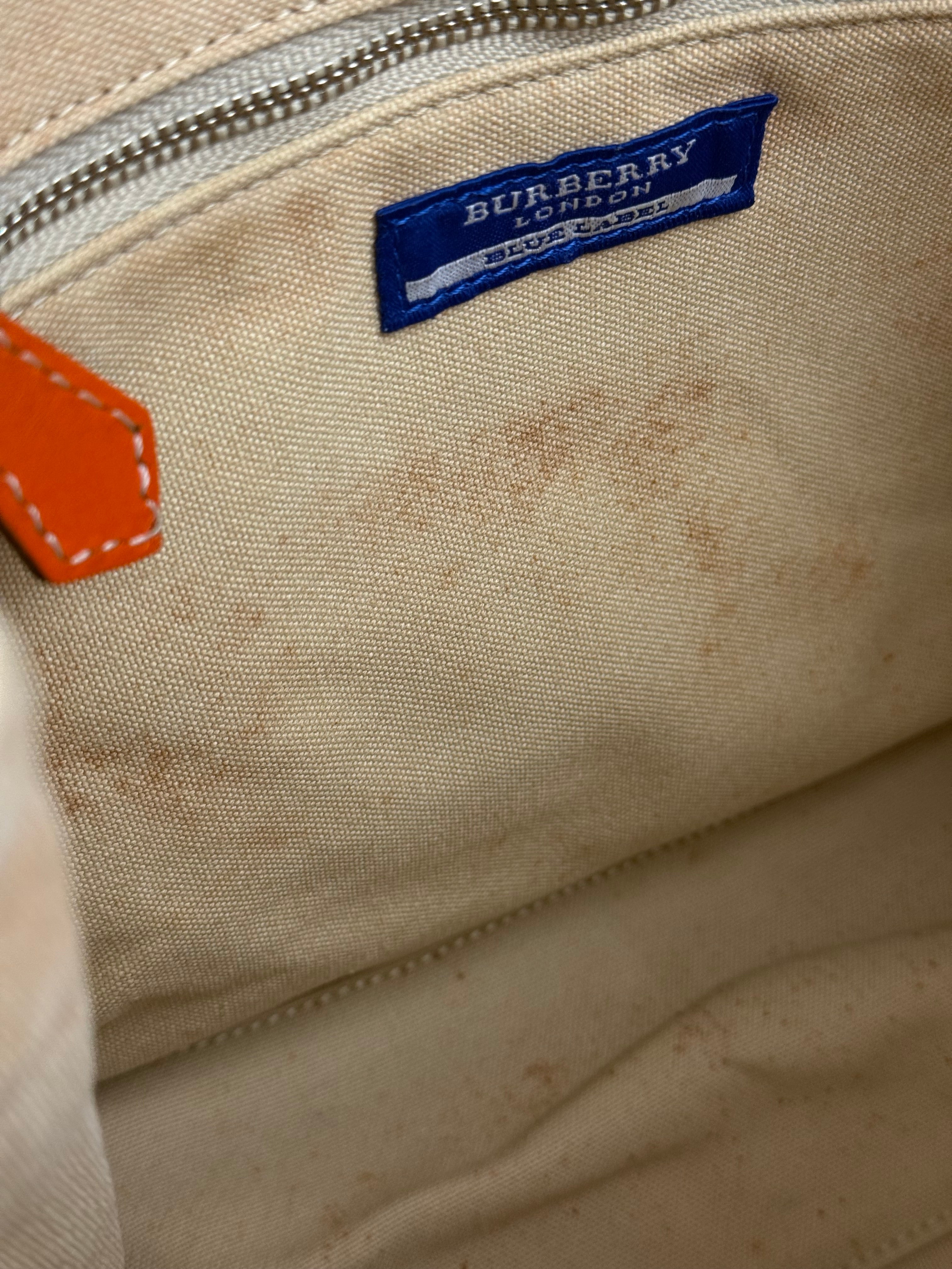 Burberry Blue Label Canvas and Leather Tote
