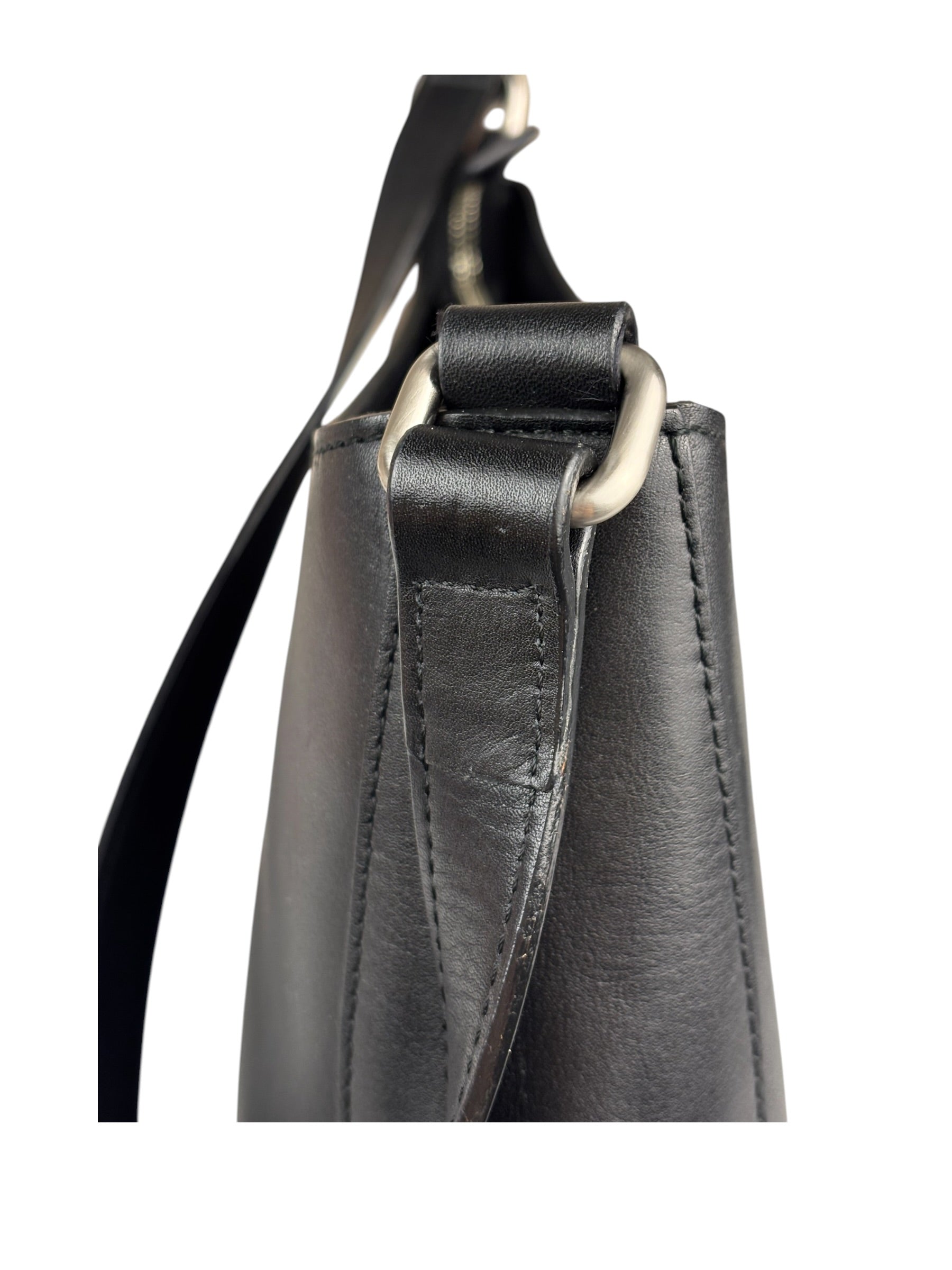 Burberry Black Leather Hobo Bag