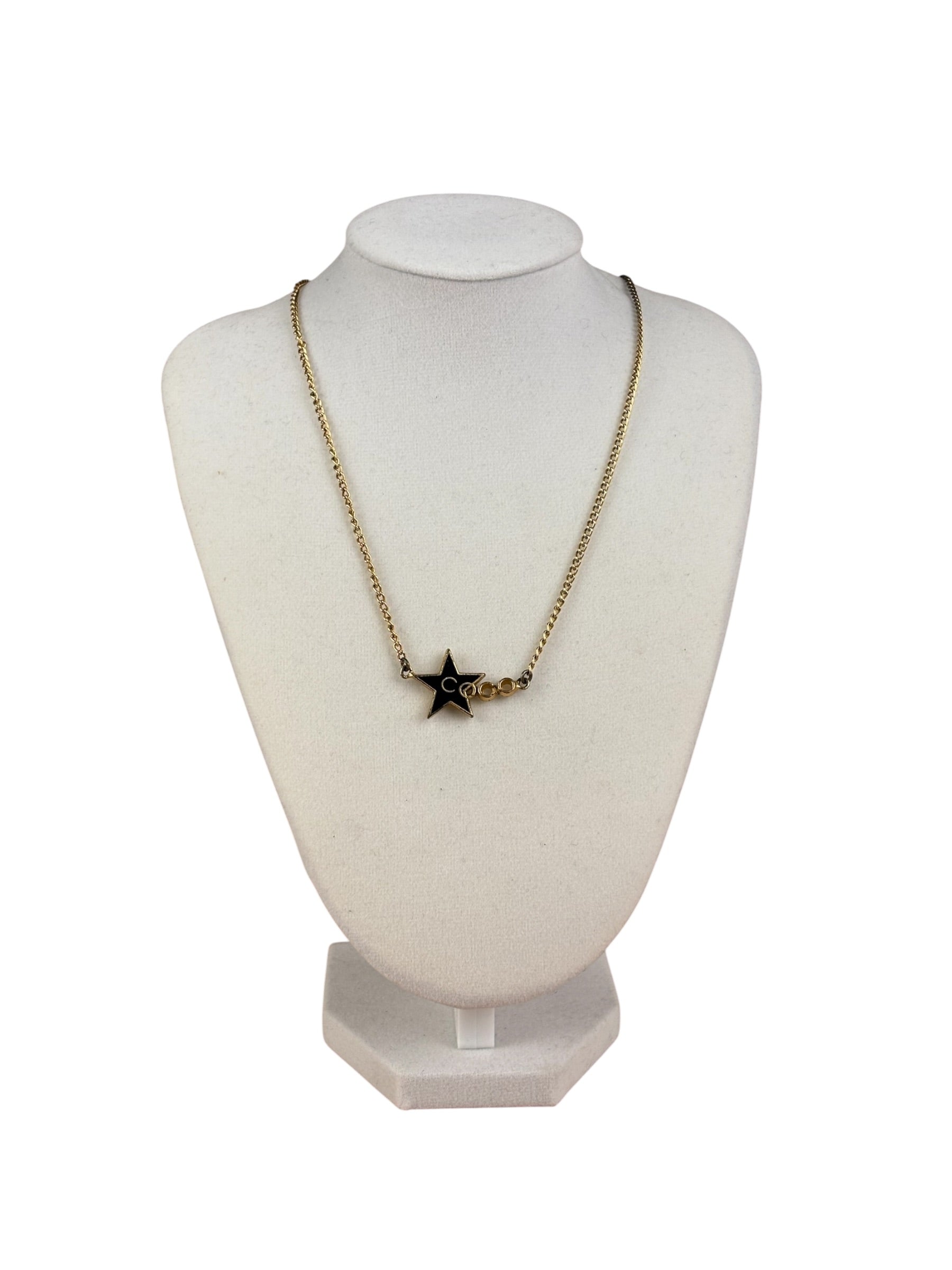 Chanel Vintage Coco Enamel Star Pendant Necklace