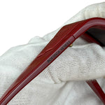 Bottega Veneta Red Shield Frame Sunglasses