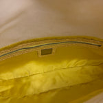 Fendi Vintage Denim x Snakeskin Baguette Yellow