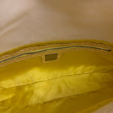 Fendi Vintage Denim x Snakeskin Baguette Yellow