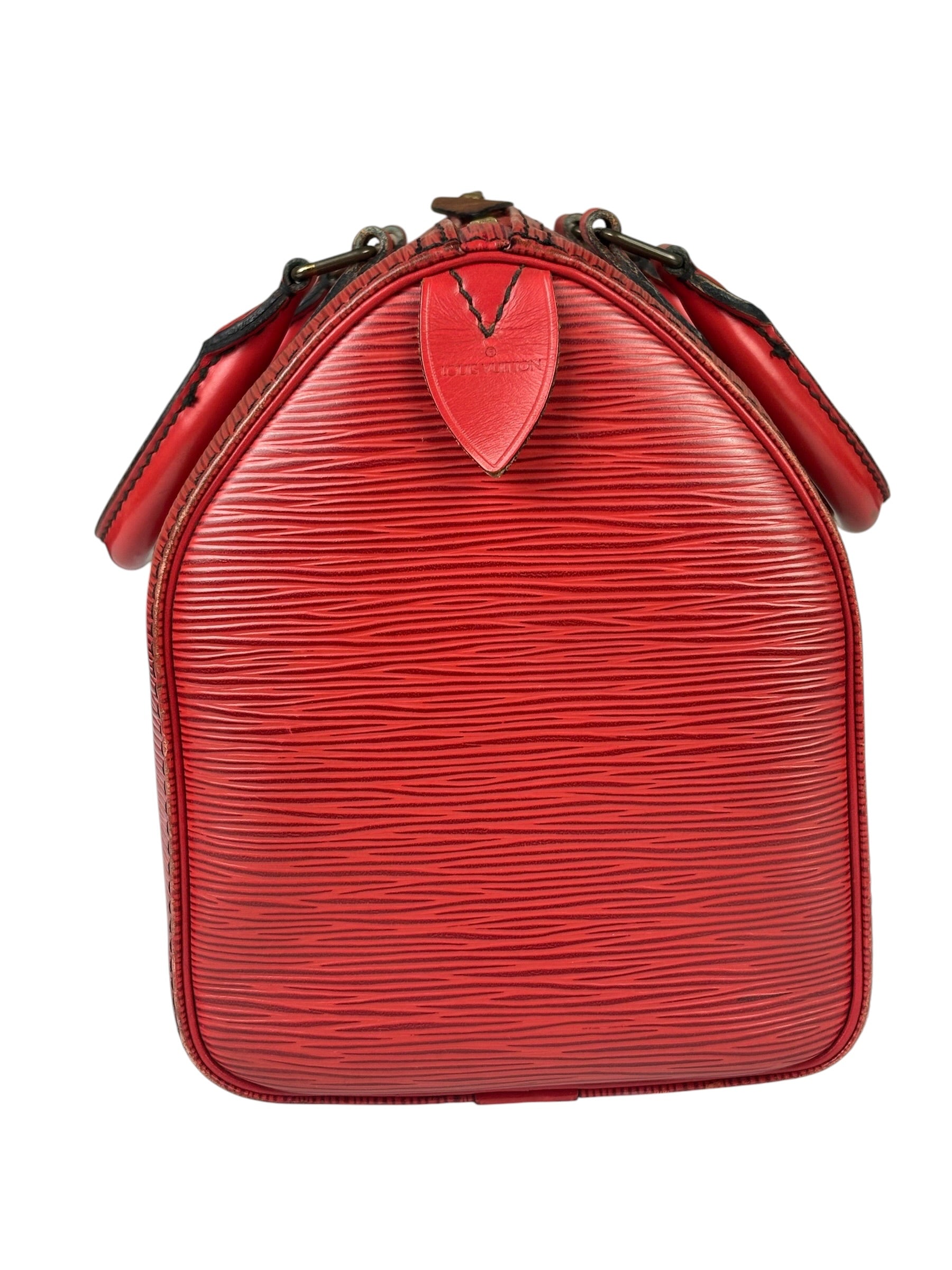 Louis Vuitton Red Epi Leather Speedy 25