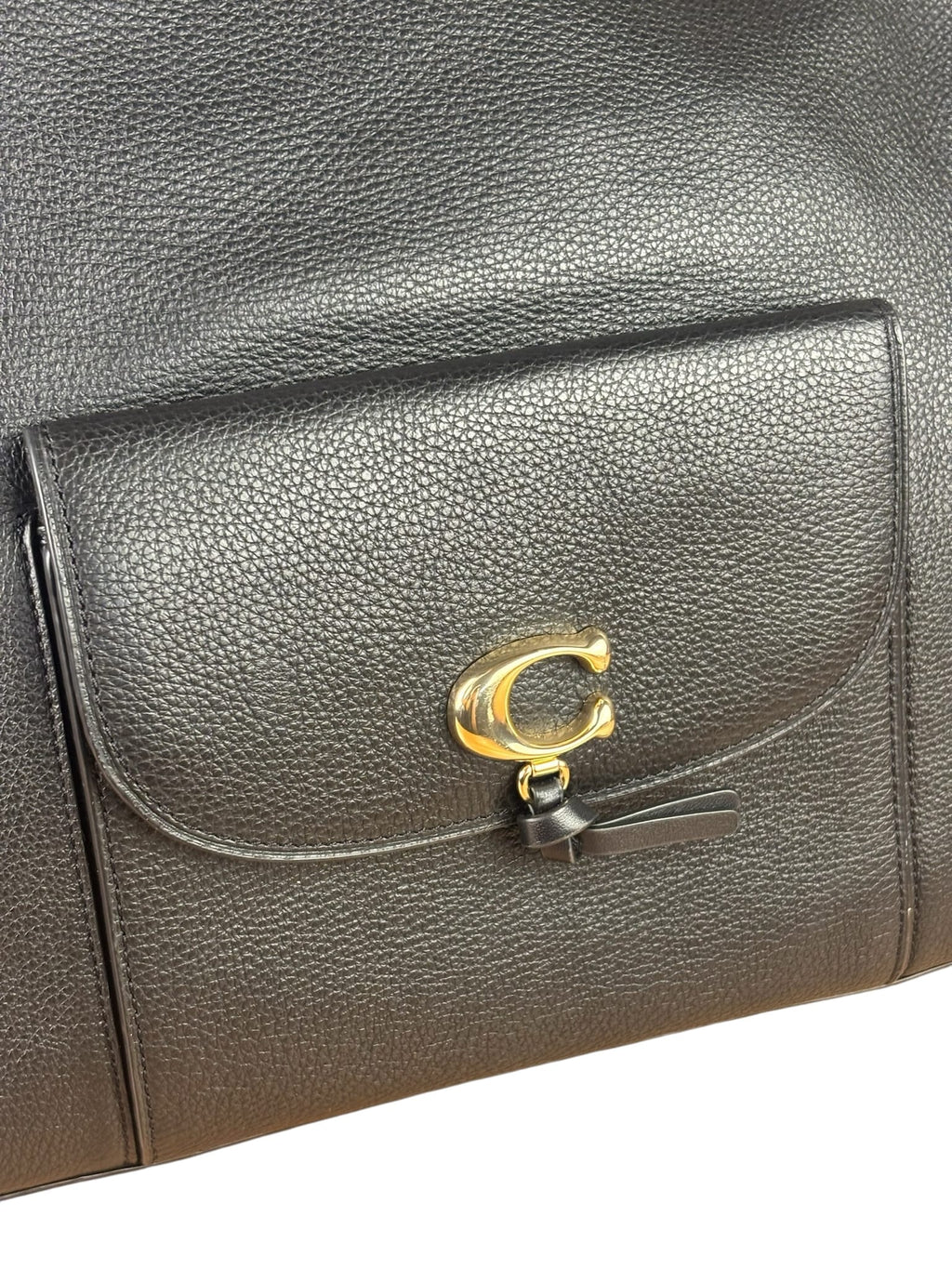 Coach Black Pebbled Leather Tabby Hobo