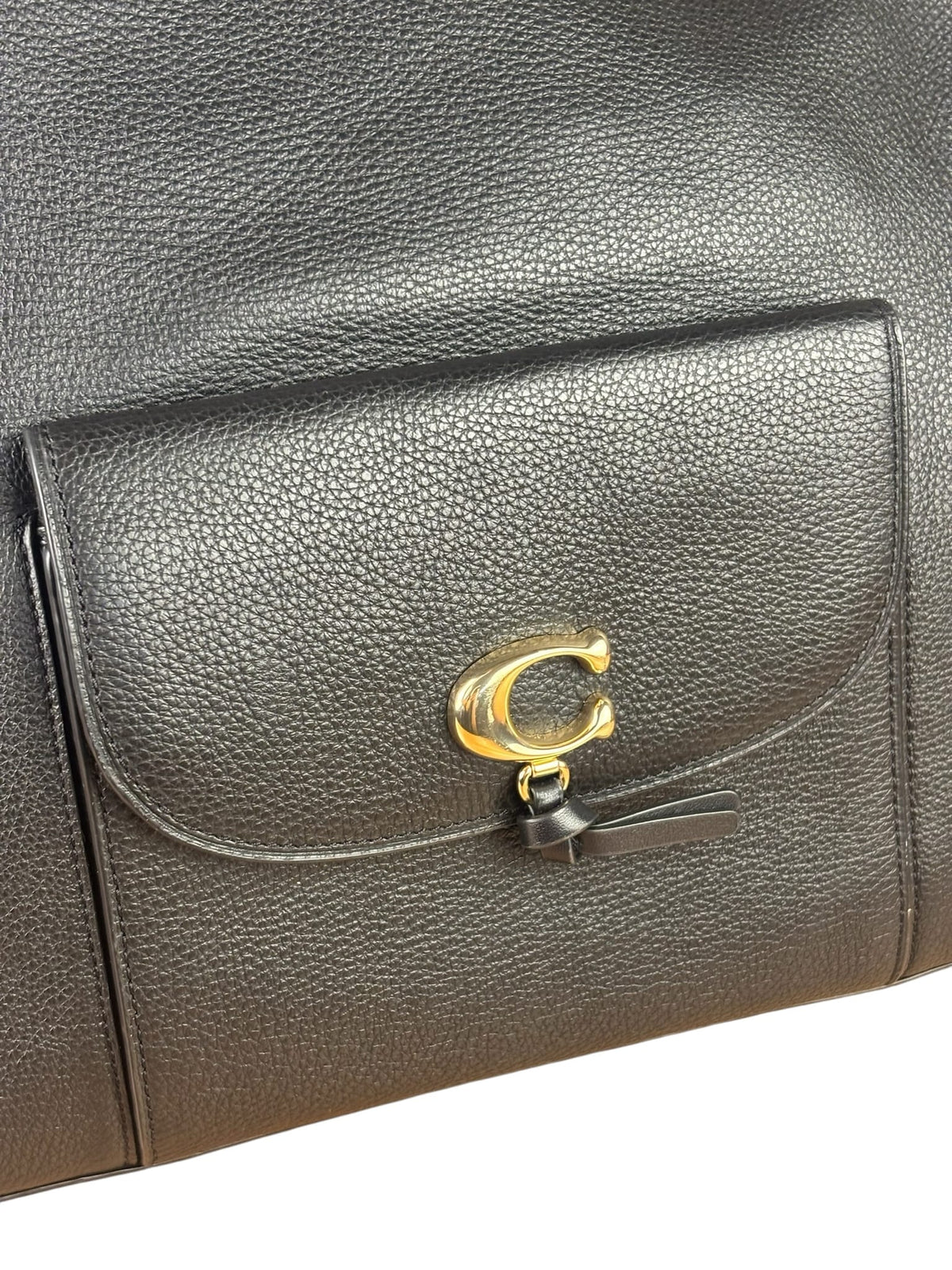 Coach Black Pebbled Leather Tabby Hobo