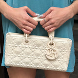 Christian Dior White Lady D-Joy Geometric 2Way Handbag