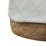 Chanel Bicolor Medium Leather Flap Bag Beige '08