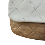 Chanel Bicolor Medium Leather Flap Bag Beige '08